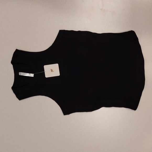 Fabletics High Neck Rib Built-In Bra Tank - Picture 4 of 9